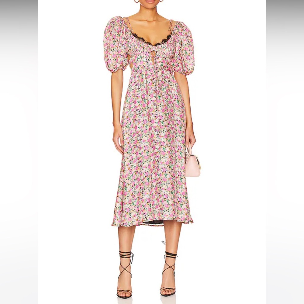 NWT For Love and Lemon Isadora Midi Dress Sz L